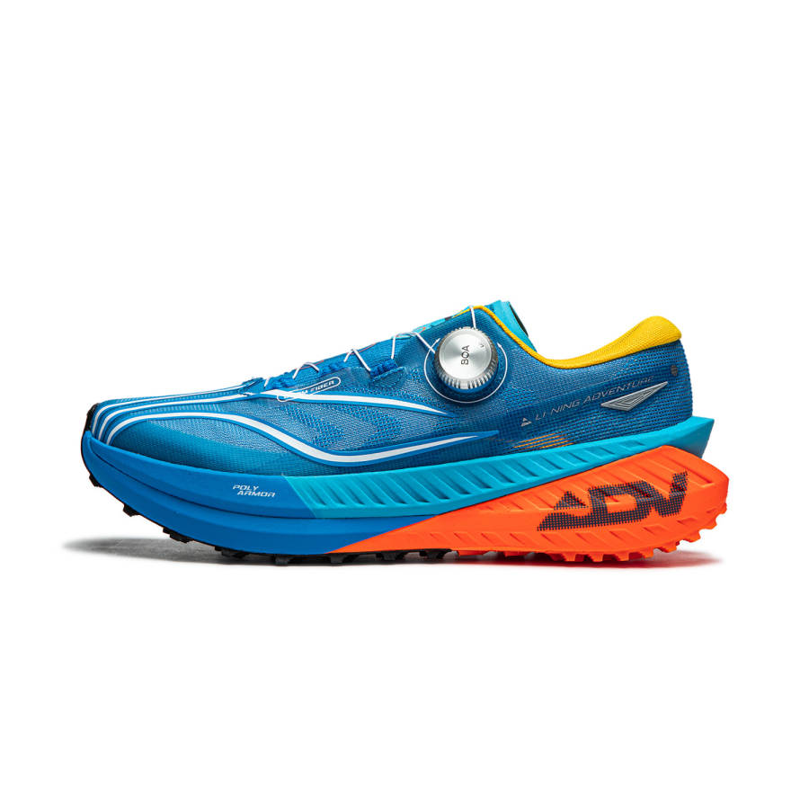 Li-Ning Li Ning De Lucas PRO Slip Resistant Abrasion Resistant Low top Trail Running Shoes Men's Blue Orange