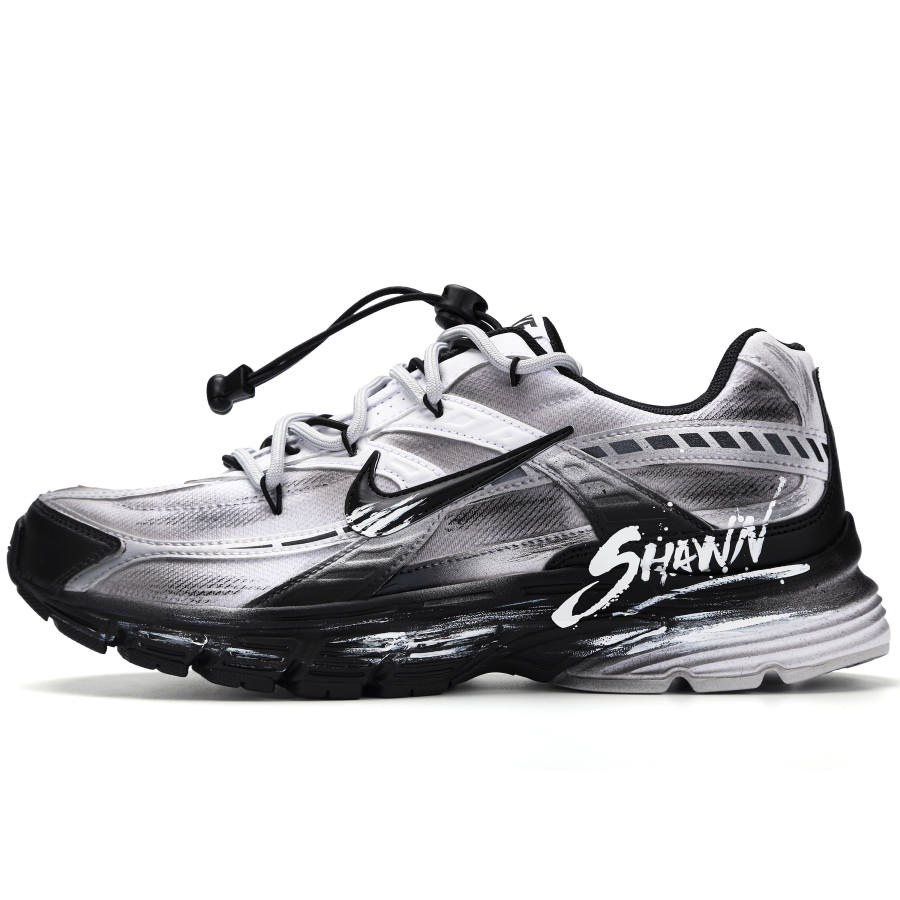 Nike Nike Initiator Abrasion Resistant Abrasion Resistant Low top Casual City Commuting Running Shoes Men's Black White Gray