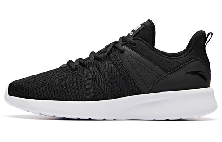 Anta Running Collection Mesh Breathable Lightweight Breathable And Lightweight Low top Running Shoes Men's Black White
