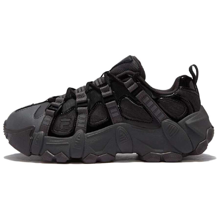 FILA FUSION EXOCET Mountains Shoes Abrasion Resistant Height Increasing Low top Chunky Sneakers Women's Black