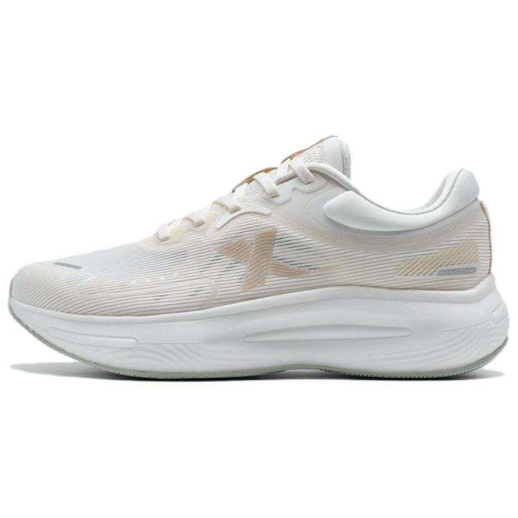 XTEP Comfortable And Trendy Cushioning Rebound Low top Running Shoes Women's White Apricot