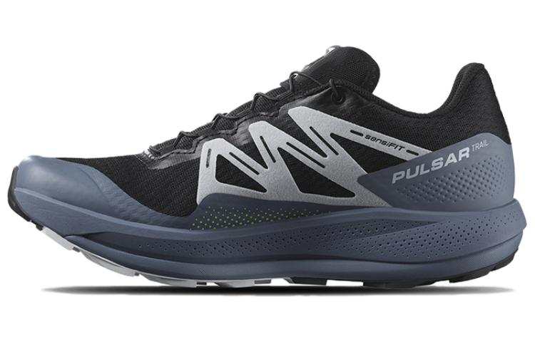 SALOMON Fabric Slip Resistant, Abrasion Resistant, Lightweight Low top Running Shoes Men's Black Gray