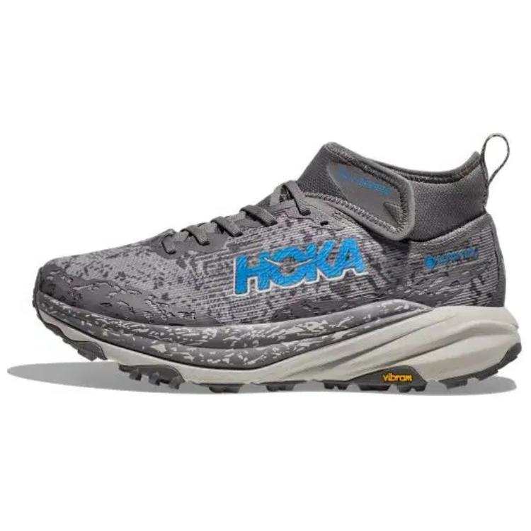 HOKA ONE ONE SPEEDGOAT 6 Slip Resistant Rebound Slip Resistant Rebound Mid top Running Shoes Men's Gray