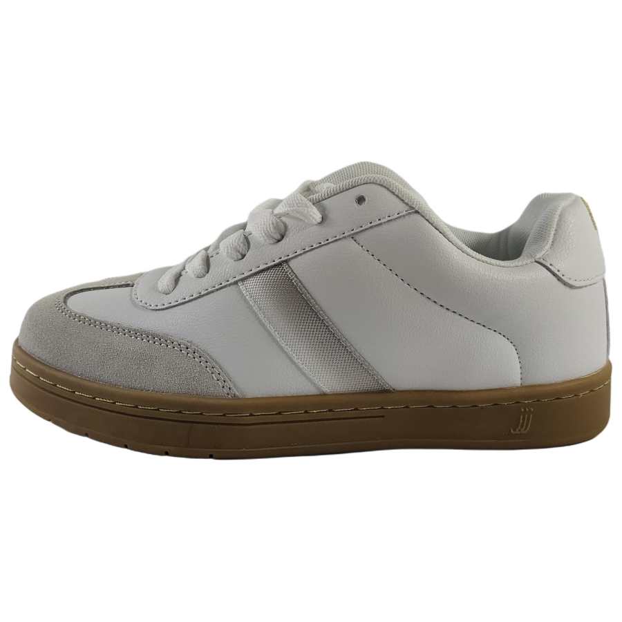 JINJIJIANG Abrasion Resistant Cushioning Abrasion Resistant Cushioning Low top Skateboard Shoes Unisex White Gray