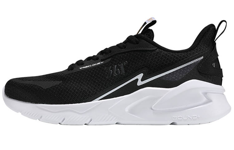 361° Casual Cushioning Breathable Abrasion Resistant Slip Resistant Low top Running Shoes Men's Black