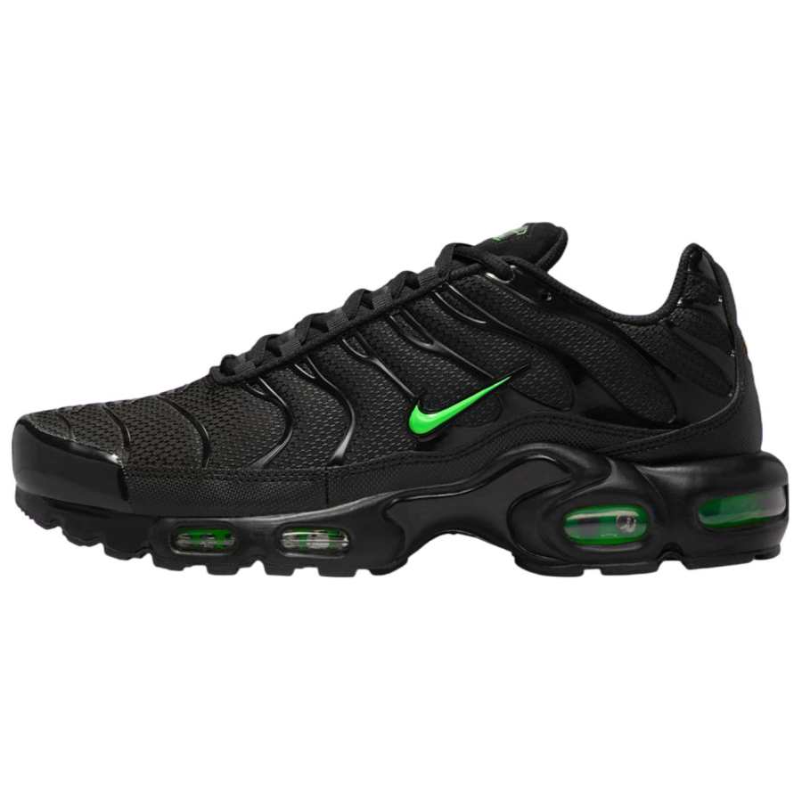 Nike Nike Air Max Plus Abrasion Resistant Low top Training Casual Running Shoes Men's Black Green