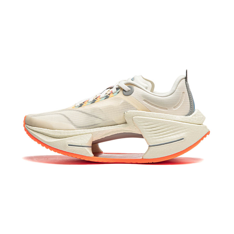 Li-Ning Li Ning Shadow 3 Essential Cushioning Support Rebound Low top Casual Running Shoes Women's Ecru