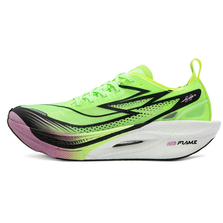 361° Flame 3 .5 Low top Casual Marathon Training Running Shoes Unisex Fluorescent Glossy Finish Green
