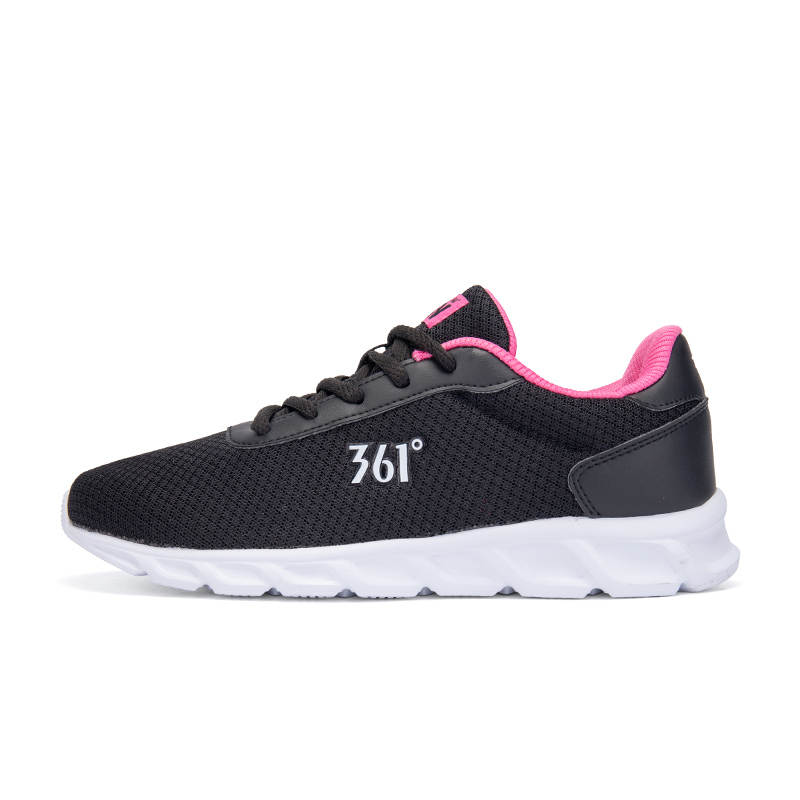 361° Slip Resistant And Breathable Low top Casual Running Shoes Women's Black Pink