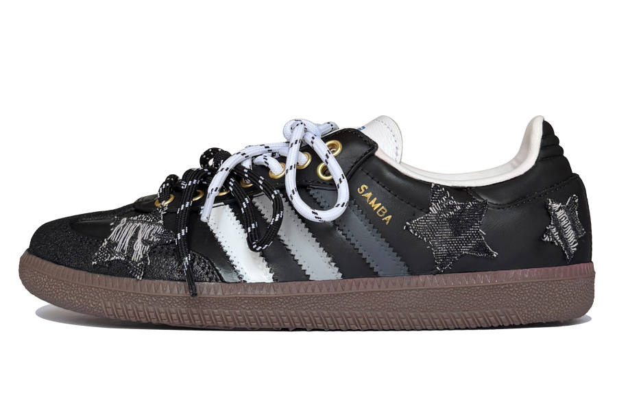 Adidas Originals SAMBA OG Stars Message Cushioning Low top Skateboard Shoes Unisex Black