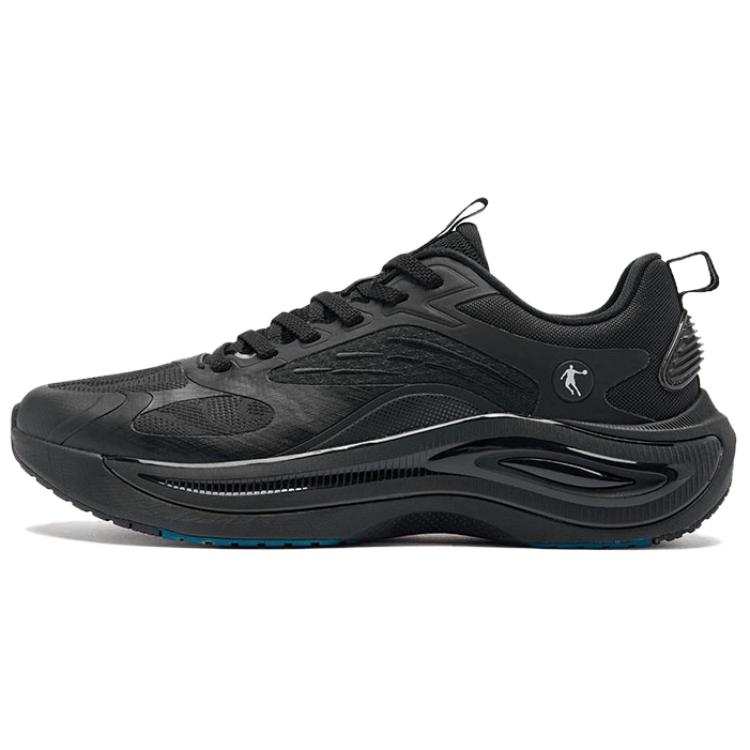 QIAODAN Cushioning Breathable Cushioning Breathable Low top Casual Running Shoes Men's Black Blue