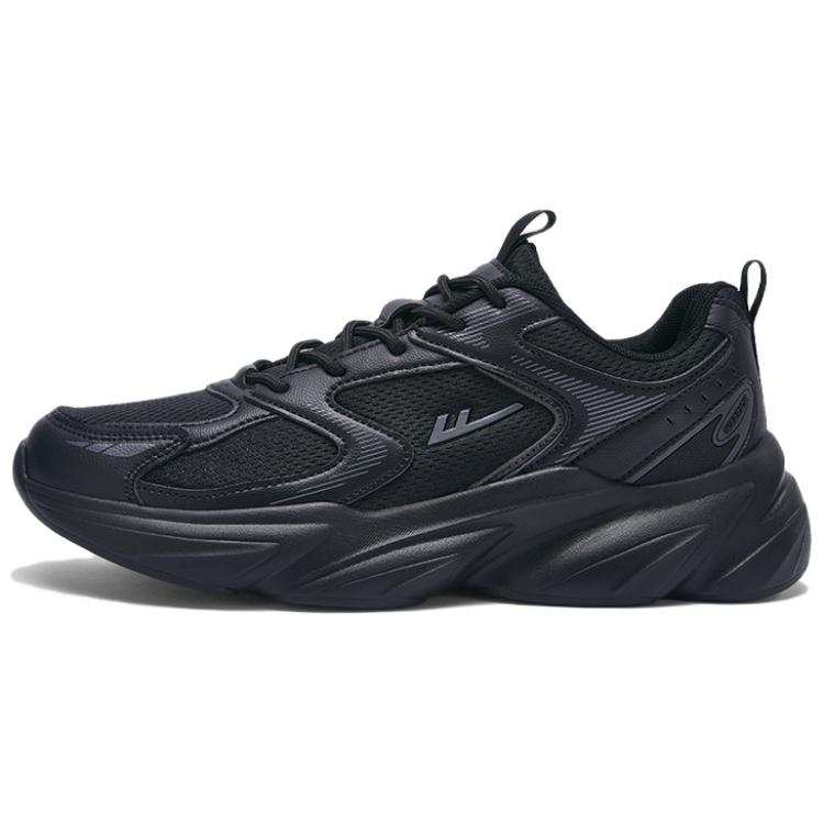 WARRIOR Textile, Synthetic Leather Low top Running Shoes Unisex All Black