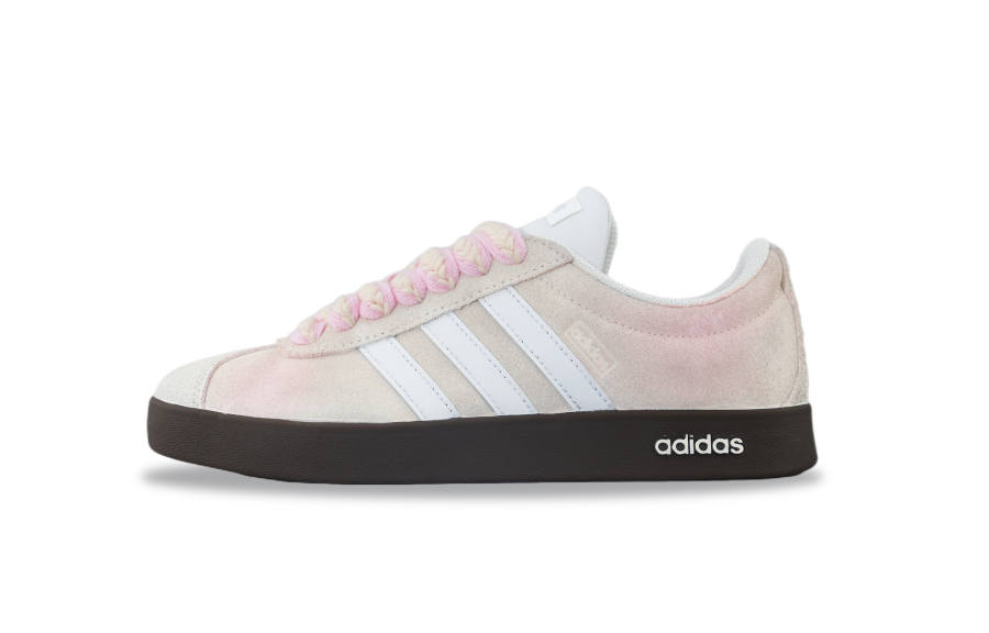 Adidas Adidas VL COURT 2.0 Abrasion Resistant Low top Skateboard Shoes Unisex Pink