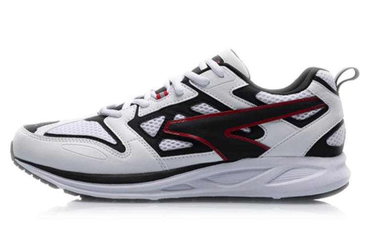 Li-Ning Li Ning Cushioning Slip Resistant Lightweight Low top Running Shoes Men's White Black