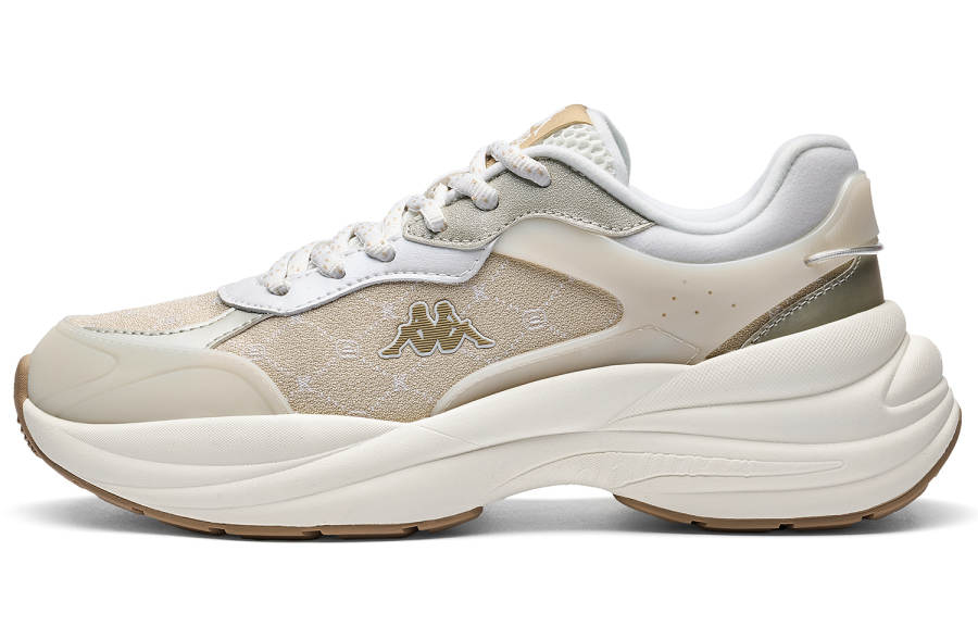 Kappa Abrasion Resistant Height Increasing Low top Running Shoes Women's Gray Khaki