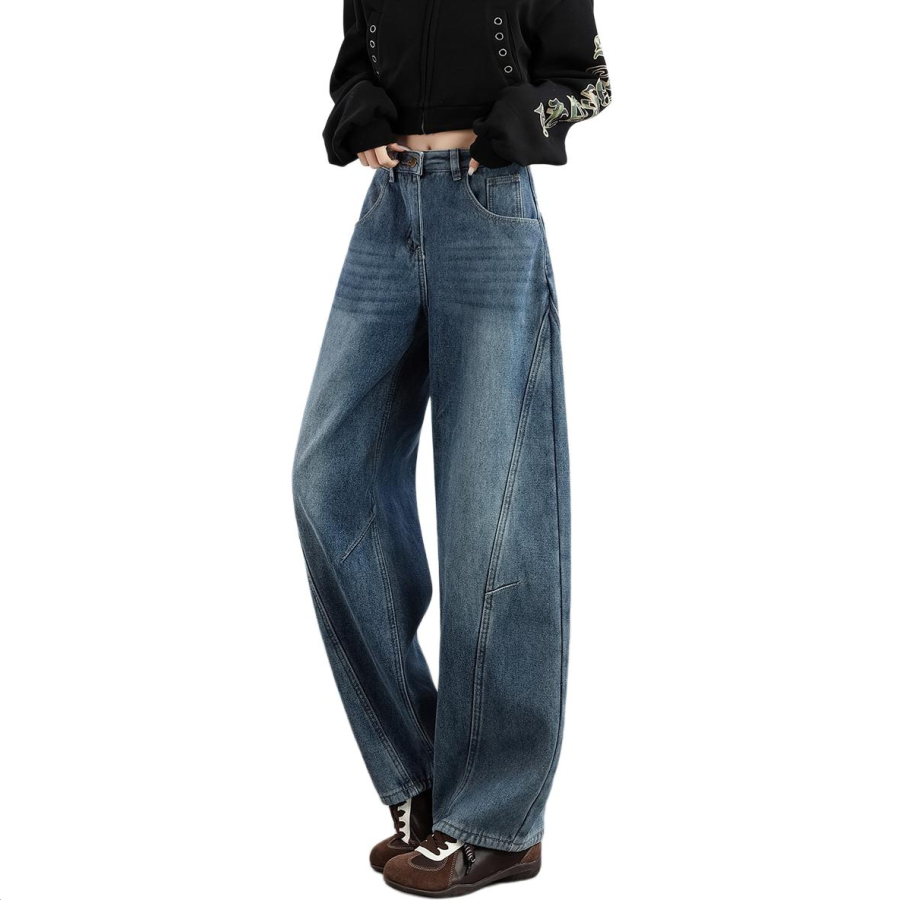 Tonlion Jeans Women's Medium Blue Moderate Wide Leg Pants