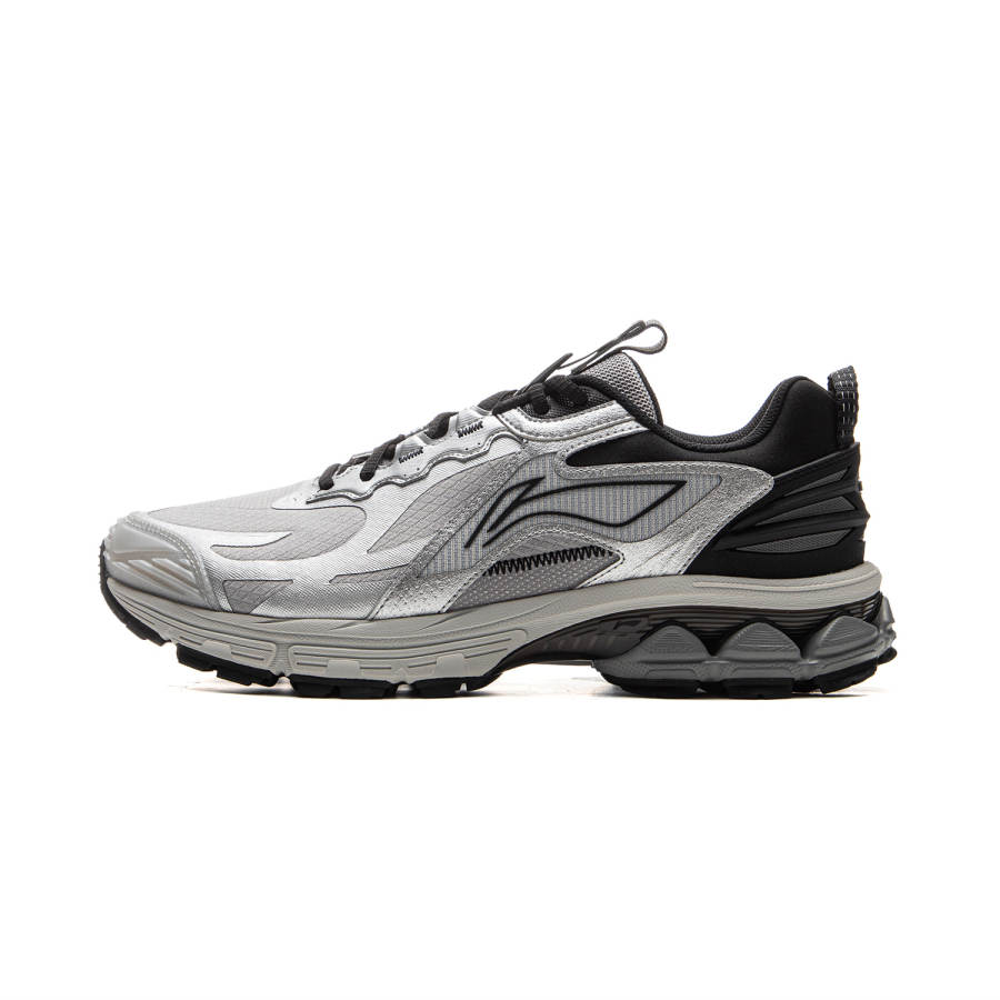 Li-Ning Li Ning Fuyao 2.0 Trail Textile, TPU Low top Long Distance Running Sprint Running Shoes Men's Silver Gray