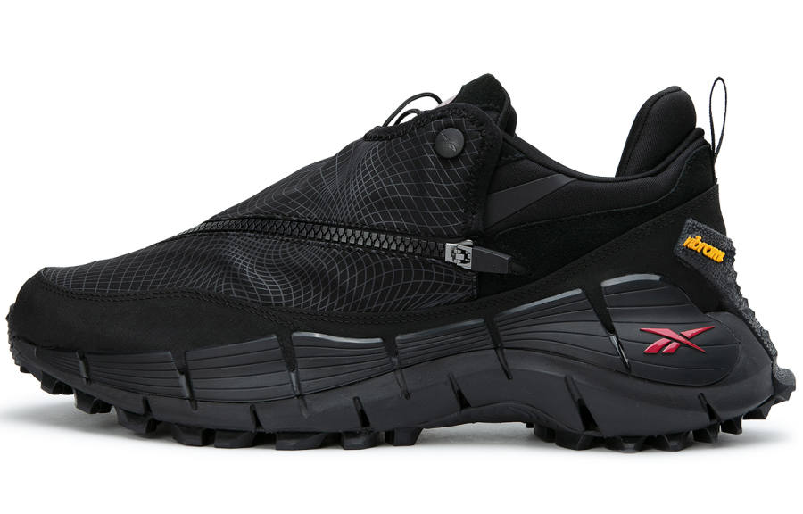 Reebok Spyder x Reebok Zig Kinetica Abrasion Resistant Low top Trail Running City Commuting Running Shoes Unisex Black
