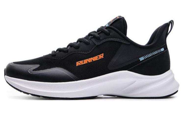 QIAODAN Low top Running Shoes Men's Black Orange