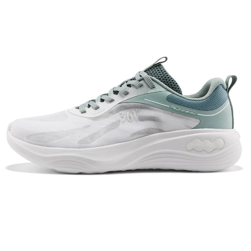 361° PU, Mesh Cushioning Breathable Low top Training Running Shoes Men's White Green