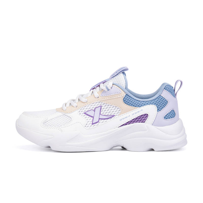 XTEP Comfortable Low top Chunky Sneakers Women's White Purple