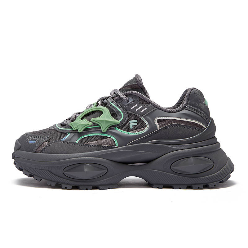 FILA FUSION BIANCO III Bianco 3 Soft And Comfortable Abrasion Resistant Low top Chunky Sneakers Women's Gray
