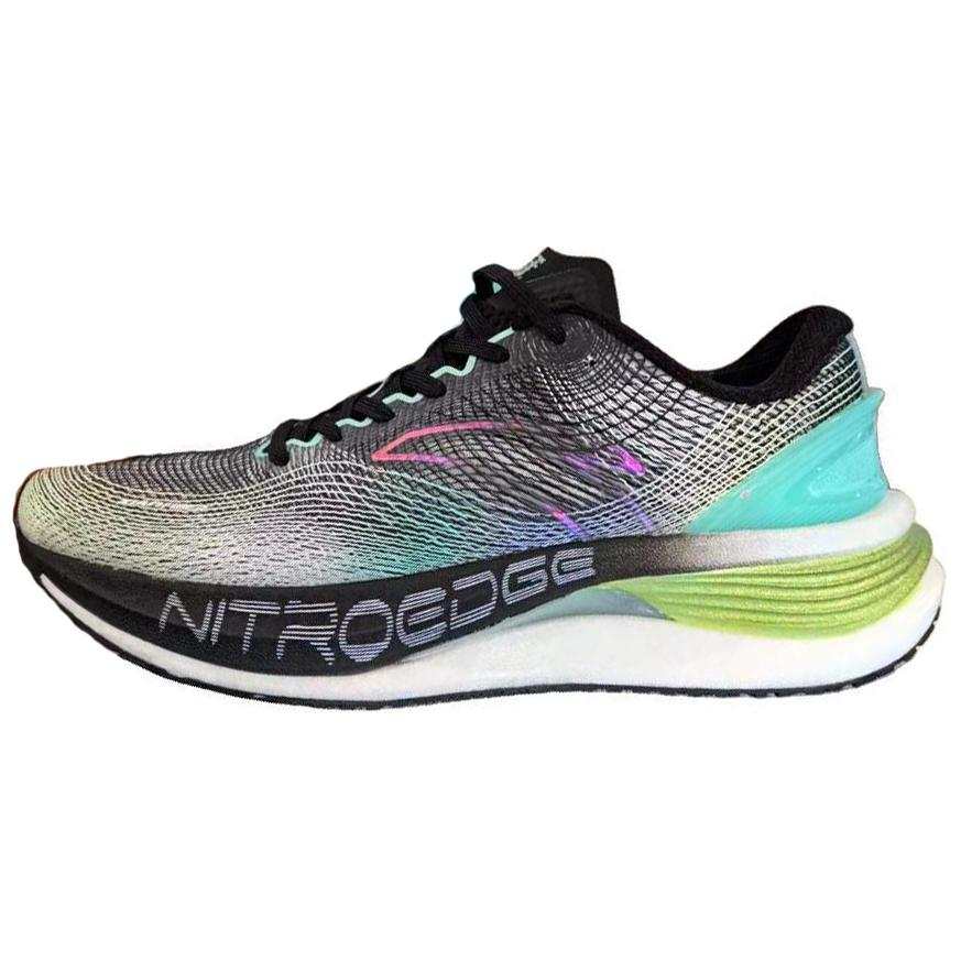 Anta Champion Pro String Technology Fabric Cushioning, Wear Resistant Low top Sprint Running Shoes Men's Black Green
