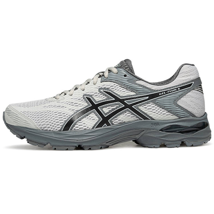 ASICS Gel Flux 4 Low top Rubber SPEVA Casual Physical Fitness Test & Exam Running Shoes Men's Gray Black