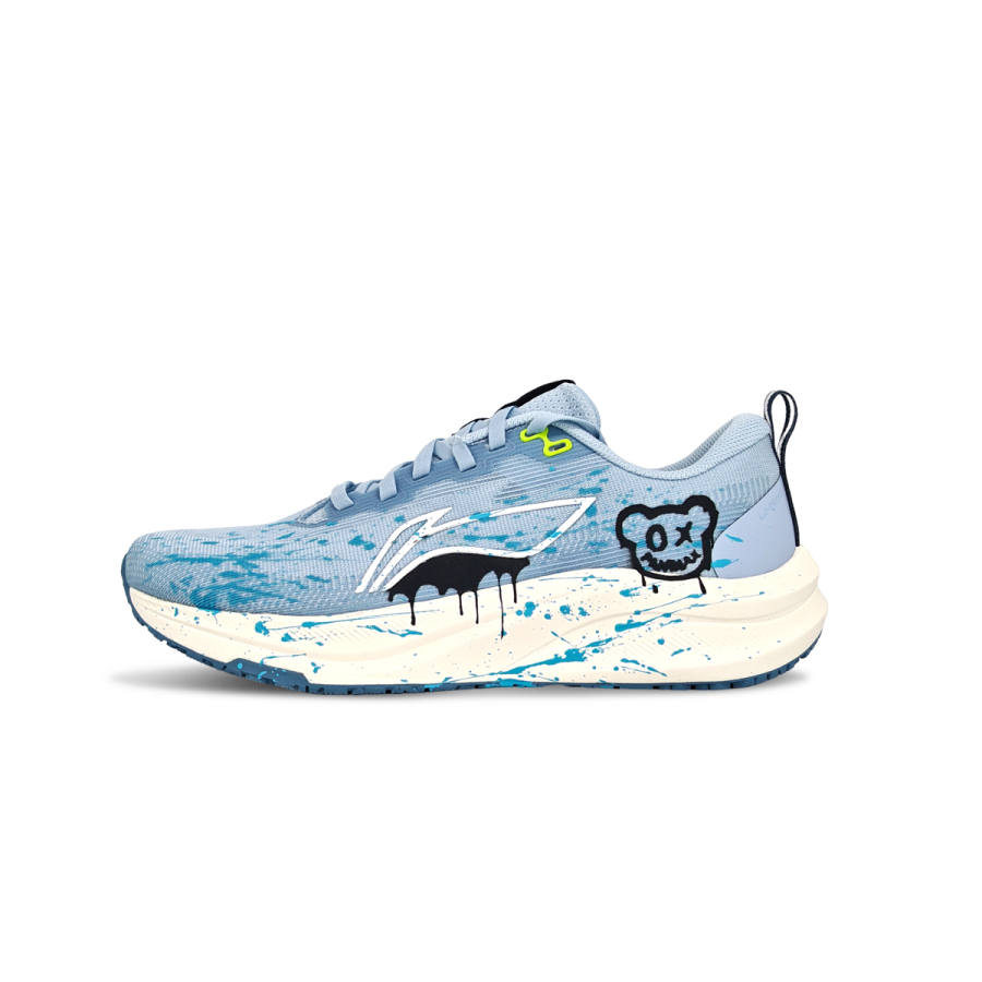 Li-Ning Li Ning Red Hare 8 Abrasion Resistant Breathable Slip Resistant Low top Casual Running Shoes Men's Blue
