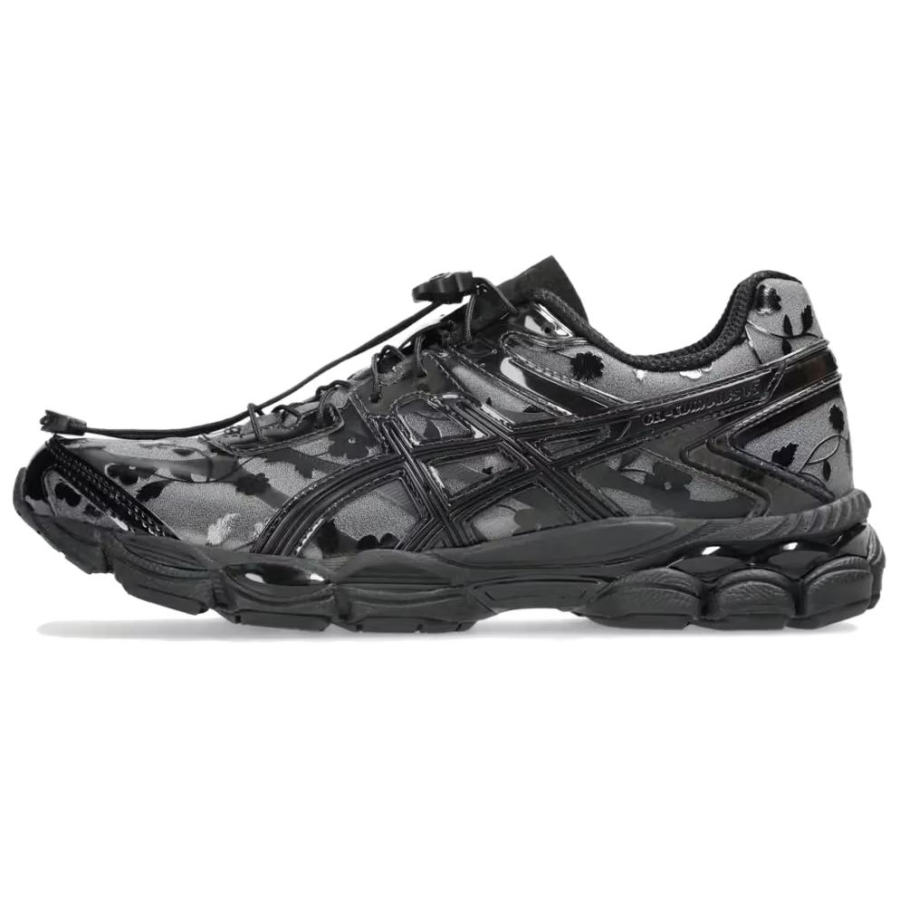 ASICS x CECILIE BAHNSEN Gel Cumulus 16 Mesh, Textile, Synthetic Leather Low top GRIP Running Shoes Unisex Gray Black