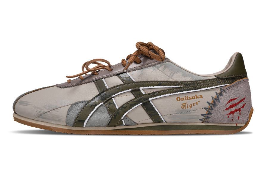 Onitsuka Tiger Runspark Synthetic Leather Low top Running Shoes Unisex Beige Yellow