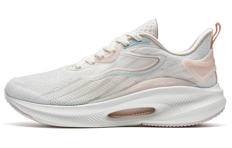 XTEP Qing Feng 6.0 Slip Resistant Cushioning Abrasion Resistant Low top Running Shoes Women's White Pink