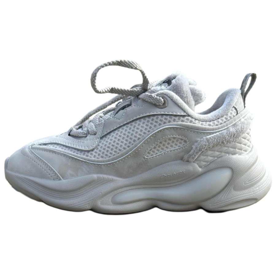 Erke Fleece Lined Fashion Comfortable Slip Resistant Thermal Low top Casual Running Shoes Women's Gray