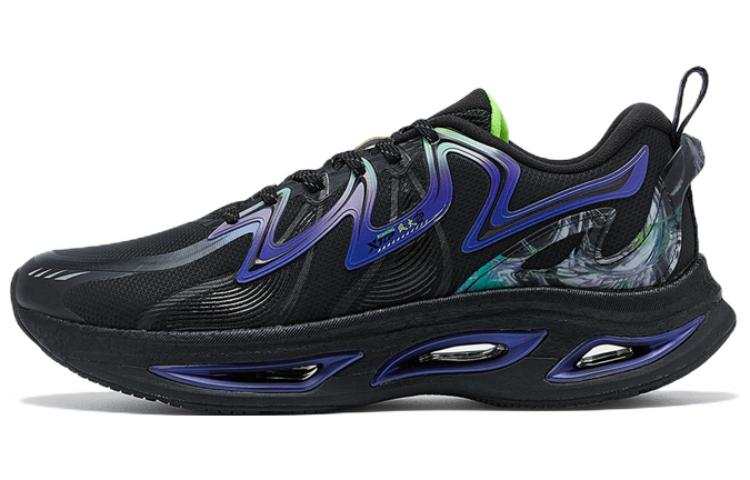 XTEP XTEP Wind & Fire 26th Generation Dynamic Foam Running Shoes Men's Black Blue Green