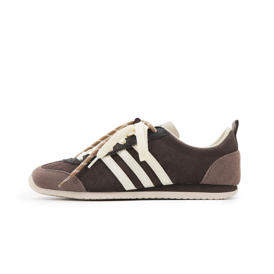 Adidas Adidas VS JOG 2.0 Fabric Slip Resistant Abrasion Resistant Low top Running Shoes Unisex Beige Brown