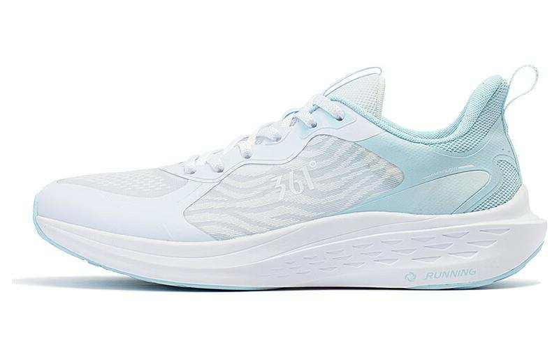 361° FlyFish 1 Cushioning Slip Resistant Abrasion Resistant Low top Running Shoes Men's White Blue