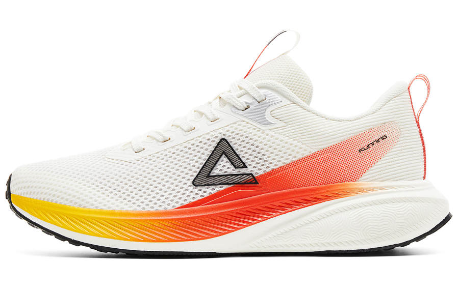 PEAK Taichi Flying Feather Low top Running Shoes Men's Ivory Orange