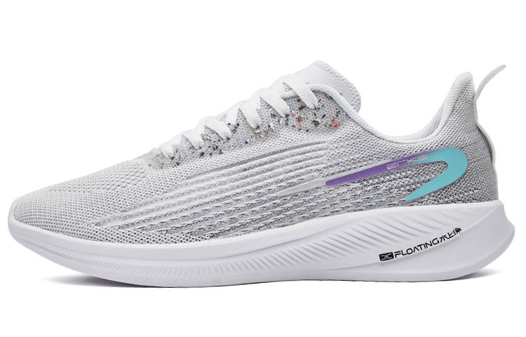 Erke Slip Resistant Abrasion Resistant Low top Casual Running Shoes Men's Gray Purple