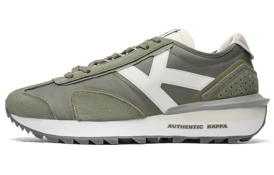 Kappa Slip Resistant Abrasion Resistant Low top Running Shoes Unisex Green White