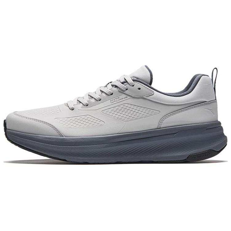 Anta Slip Resistant Abrasion Resistant Slip Resistant Abrasion Resistant Low top Running Shoes Men's Microchip Gray