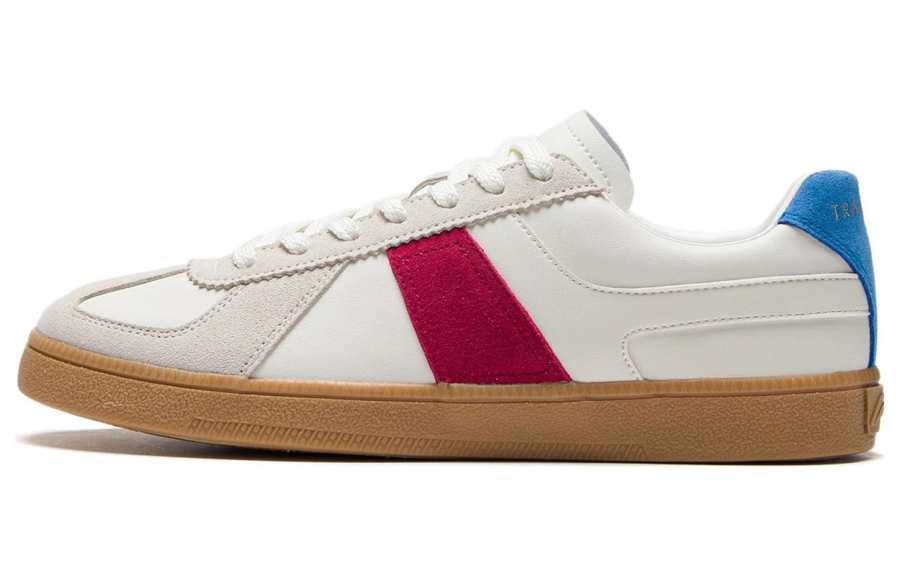 Li-Ning Li Ning Abrasion Resistant, Lightweight, And Breathable Low top Skateboard Shoes Men's White Red