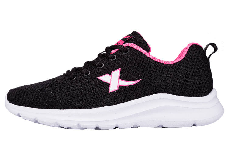 XTEP Slip Resistant, Abrasion Resistant, Breathable, Lightweight Low top Running Shoes Women's Black Red
