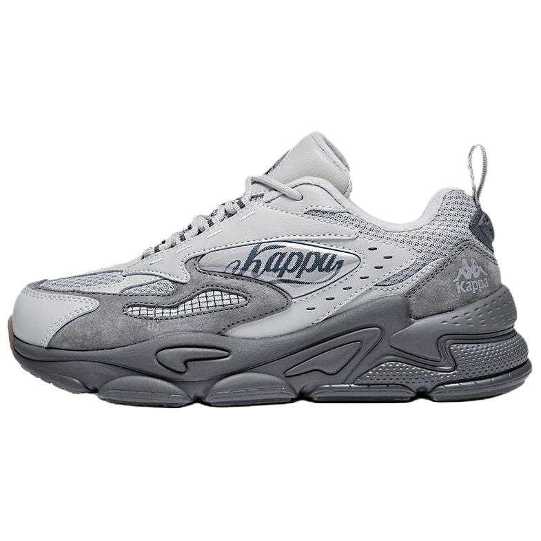 Kappa Thermal Coverage Height Increasing Abrasion Resistant Lightweight Low top Running Shoes Unisex Moon Gray