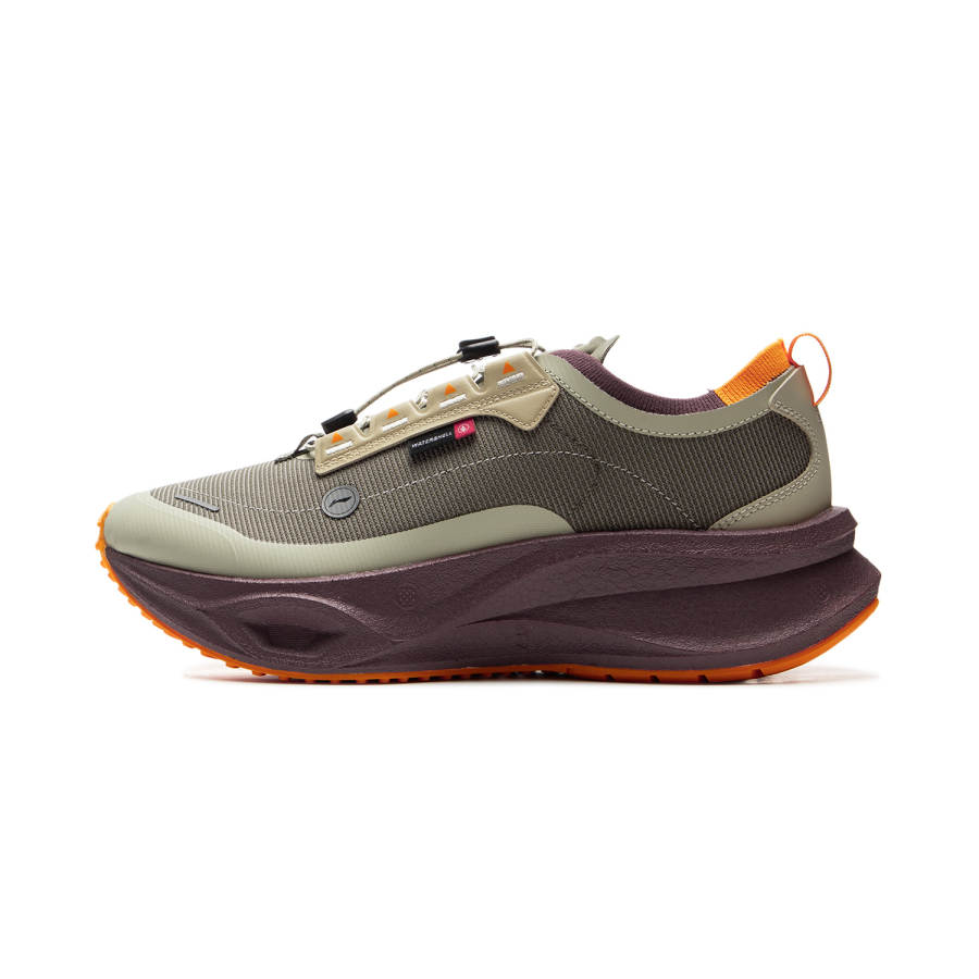 Li-Ning Li Ning Abrasion Resistant Low top Running Shoes Unisex Green Purple