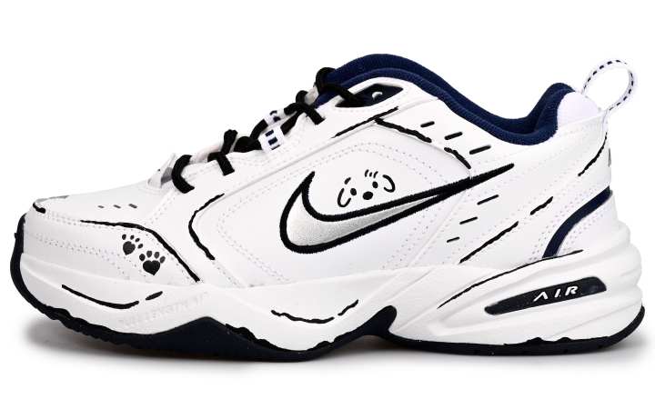 Nike Nike Air Monarch 4 Slip Resistant Low top Chunky Sneakers Unisex Black White
