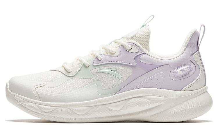 Anta Mianbomb 2 Cushioning Slip Resistant Abrasion Resistant Low top Sprint Running Shoes Women's White Purple