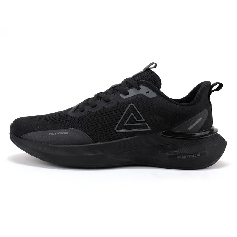 PEAK Tai Ji3.0 Slip Resistant Abrasion Resistant Low top Long Distance Running Shoes Men's All Black