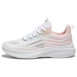 RUIKE Abrasion Resistant Breathable Height Increasing Low top Casual Running Shoes Women's White Pink