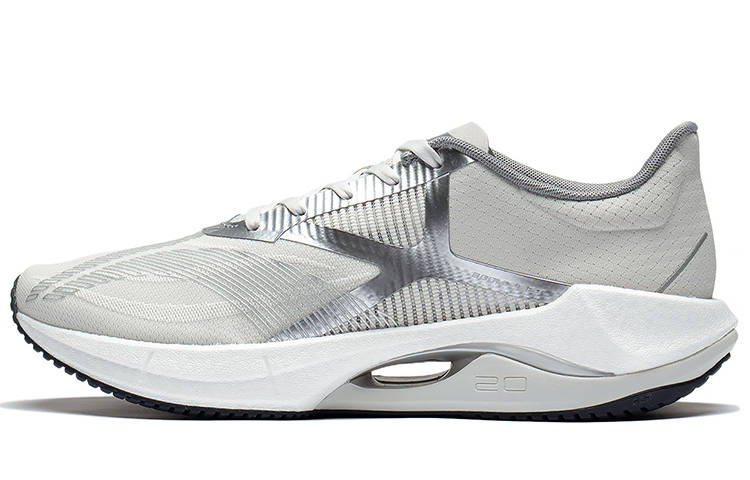 Li-Ning Li Ning Super Light 20 Versatile Abrasion Resistant Breathable Low top Casual Running Shoes Men's Gray Silver