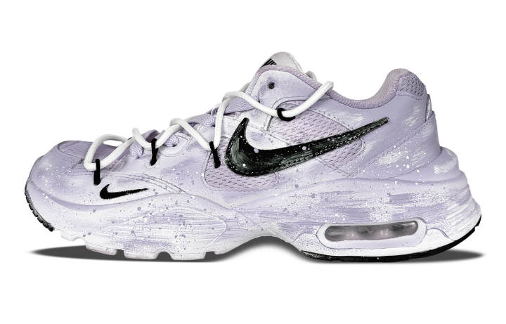 Nike Nike Air Max Fusion Slip Resistant Abrasion Resistant Low top Running Shoes Women's Purple White
